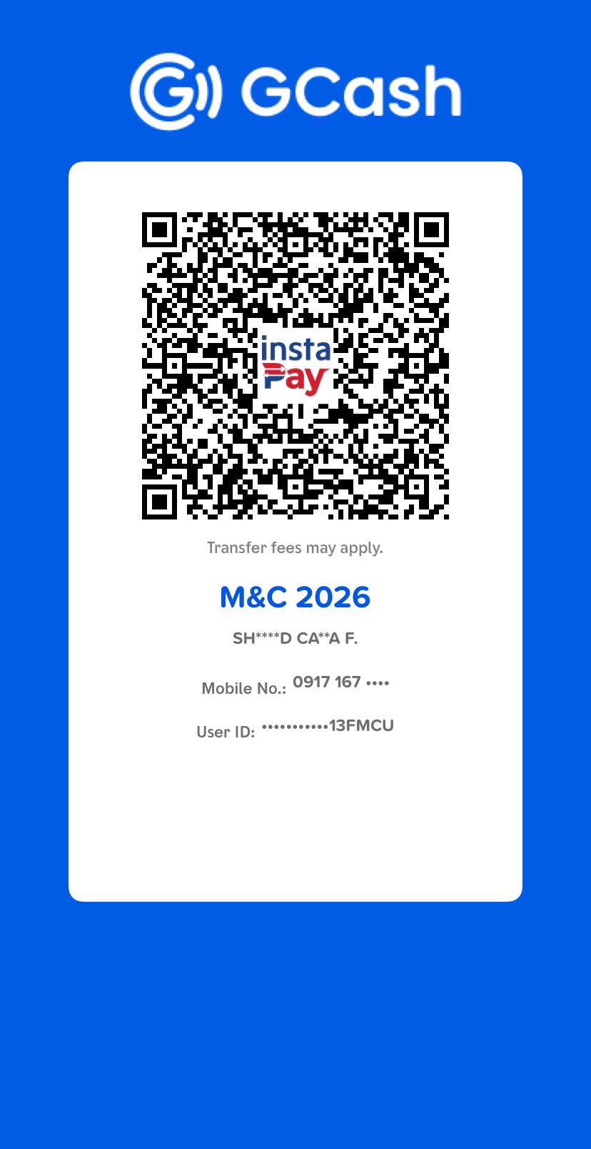 GCash QR code for monetary gifts